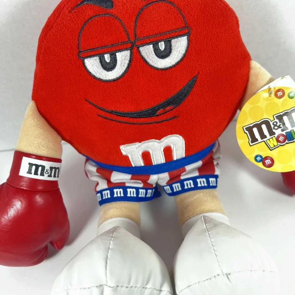 Rare M&M Red Rocky Balboa Plush Collectible Boxing Character Toy w/‎ Tags